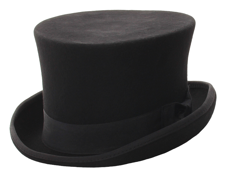 Bräutigamaccessoires Zylinder schwarz